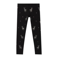 Debenhams  bluezoo - Girls black reindeer studded leggings
