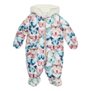 Mantaray - Baby girls multi-coloured butterfly print snowsu