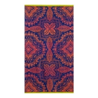 Debenhams  Home Collection - Navy and orange mandala print beach towel