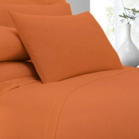 Debenhams  Home Collection - Orange cotton rich percale Standard pillow
