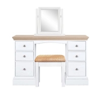 Debenhams  Corndell - Lime oak and white Oxford dressing table with m