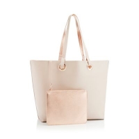 Debenhams  Faith - Light pink reversible shopper bag