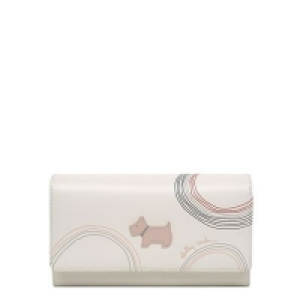 Radley - White leather Fenchurch Circle large flapover mat