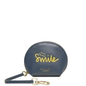Radley - Navy leather Smile Love and Happy handbag