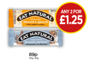Budgens  Eat Natural Fruit & Nut Bar Almond & Apricot, Crunch & Nut B