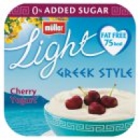 Asda Muller Light Fat Free Greek Style Cherry Yogurts