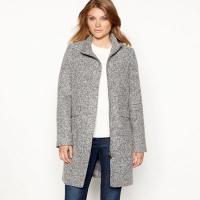 Debenhams  The Collection - Grey boucle collarless coat