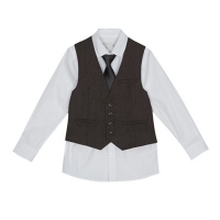 Debenhams  RJR.John Rocha - Boys grey birdseye waistcoat, shirt and ti