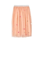 Debenhams  Outfit Kids - Girls pink mesh sequin embellished skirt