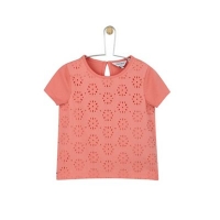 Debenhams  Outfit KIDS - Girls pink broderie mix t-shirt