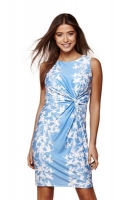 Debenhams  Yumi - Blue Floral Gathered Bodycon Dress