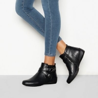 Debenhams  Good for the Sole - Black Genny buckle detail wide fit Che