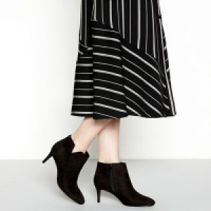 Principles - Black suedette carolina mid stiletto heel boo