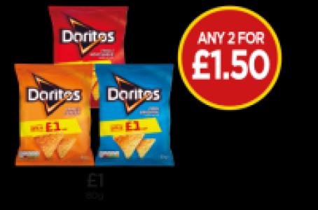 Doritos Tangy Cheese, Chilli Heatwave, Cool Original £1.50