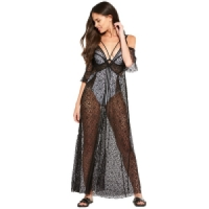 BargainCrazy  River Island Cold Shoulder Lace Maxi Cover Up