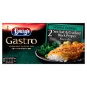 Youngs Gastro Lightly Dusted 2 Sea Salt & Black Pepper Basa £2.50