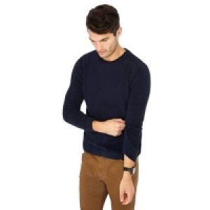 Red Herring - Navy chenille crew neck jumper