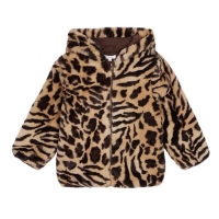 Debenhams  bluezoo - Girls Multicoloured Leopard Print Faux Fur Jacket