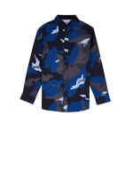 Debenhams  Outfit Kids - Boys navy camouflage print shirt