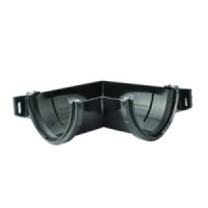 Wickes Black High Capacity Gutter 90 Deg Internal Angle £5.09
