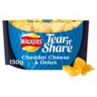 Asda Walkers Tear n Share Cheddar Cheese & Onion Flavour Crisps
