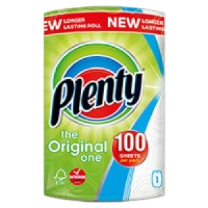 Plenty White Kitchen Roll 100 Sheets £1.50