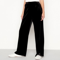 Debenhams  The Collection - Black velvet high waisted loose fit trouser