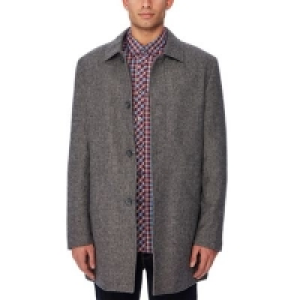 Ben Sherman - Dark grey wool blend coat