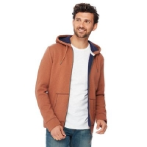 Mantaray - Brown zip through hoodie