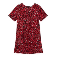 Debenhams  bluezoo - Girls Red Leopard Print Knot Detail Dress