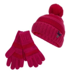 J by Jasper Conran - Girls Pink Knitted Stripe Beanie Hat a