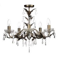 Debenhams  Home Collection - Paisley Antique Brass Metal and Crystal Gl