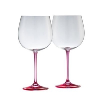 Debenhams  Galway Living - Clarity pair of crystal gin glasses - pink s