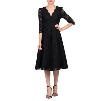 Debenhams  Jolie Moi - Black 3/4 sleeves lace prom dress