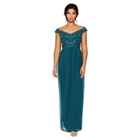 Debenhams  Quiz - Green bardot embellished maxi dress