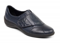 Debenhams  Padders - Navy Rose leather shoe