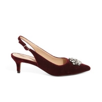 Debenhams  Phase Eight - Red juliet jewel slingback kitten heels sandal