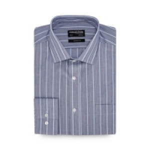 The Collection - Blue Stripe Long Sleeve Classic Fit Shirt