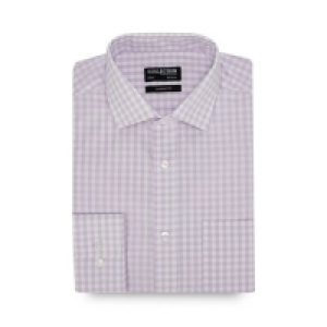 The Collection - Lilac Gingham Check Long Sleeve Classic Fit