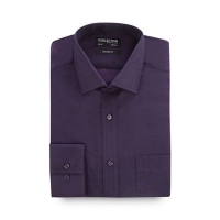 Debenhams  The Collection - Dark purple plain tonic tailored shirt