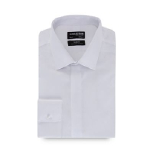 The Collection - Big and tall non-iron white long sleeve sli