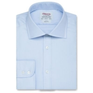 T.M.Lewin - Regular fit blue Oxford button cuff regular slee