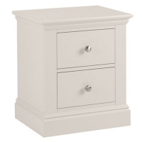 Debenhams  Debenhams - Grey Oxford bedside cabinet with 2 drawers