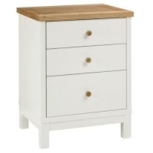 Debenhams  Debenhams - Beech and painted Burlington bedside cabinet w