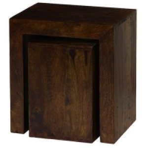 Debenhams - Mango wood nest of 2 tables