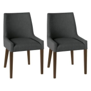 Debenhams - Pair of charcoal grey Ella upholstered tub din