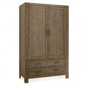 Debenhams - Dark oak Turin double wardrobe with drawers