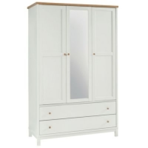 Debenhams - Beech and painted Burlington triple wardrobe w