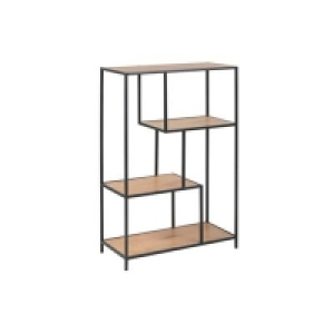 Debenhams - Brown Seaford asymmetric small bookcase
