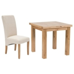 Willis & Gambier - Oak Normandy flip-top table and 4 natur